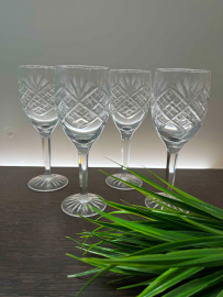 Бокалы объемные для вина. Качественный хрусталь, алмазная грань, ручная работа. Цена за 4шт. Картинка 1